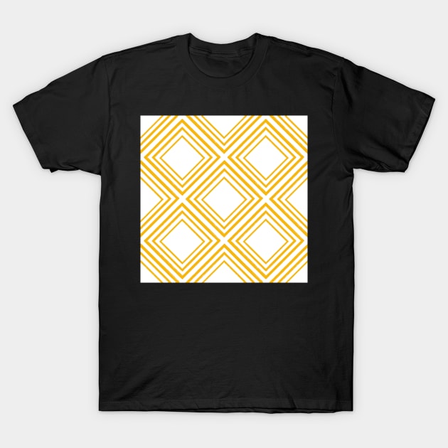 Diamonds are a girls best friend – brilliant yellow and white T-Shirt by FrancesPoff